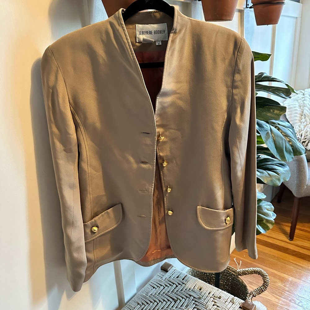 Silk Blazer & Skirt Set